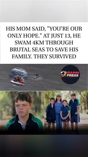 🌊 13 years old, 4km of brutal seas… their only hope. 🙌💙#trendings #viral #shorts