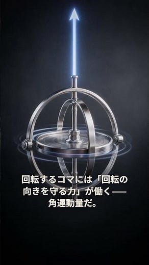 なぜ回るコマは倒れないのか——ジャイロ効果の正体｜30秒物理