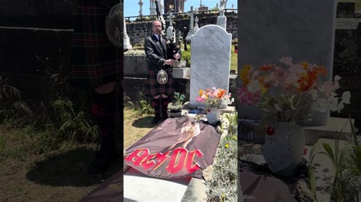 In memory of the Late Malcolm Mitchell Young, Australia/Glasgow co-founder of rock n roll band AC/DC | Greg Stewart