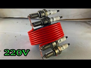 New create powerful electricity energy 220volt self running from spark plug & magnet for free 100%