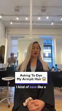 Hairdresser Dyes My Armpit Hair 👀👱🏻‍♀️ #armpithair #beauty #hairsalon