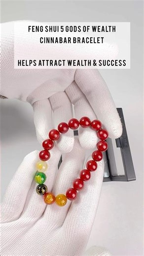 Feng Shui 5 Gods of Wealth Cinnabar Bracelet – Prosperity & Protection #wealthattraction #shorts #yt