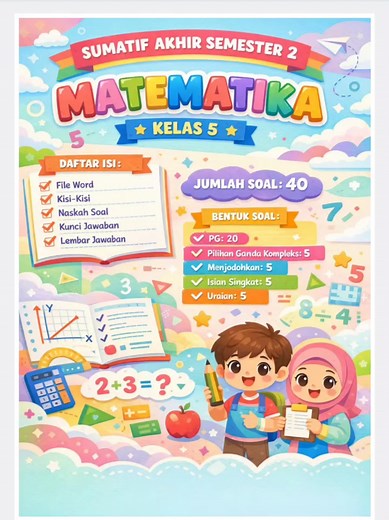 Kisi-kisi SAS Matematika Kelas 5 SD Semester 2