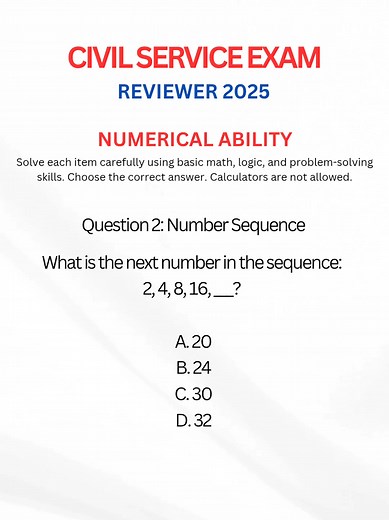 Civil Service Exam Numerical Ability Practice Review