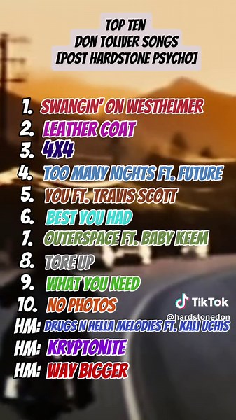 Don toliver top 10 songs #dontoliver #traviscott #hardstonepsycho #toreup #utopia #cactusjack #jackboys #lovesick #lifeofadon
