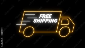 free delivery shipping truck animation delivery package animation delivery truck looping alpha truck free delivery