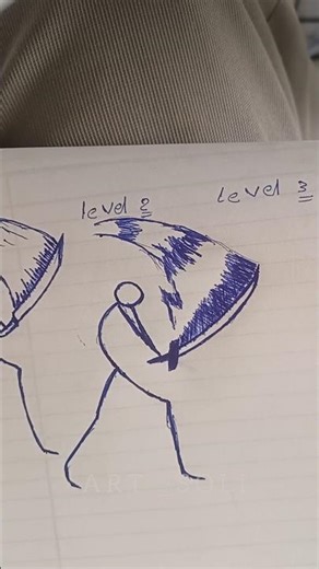 How to draw Stick man sword(level 1&level 2&level 3)✨#drawing #sketch #howtodraw #tutorial #shorts