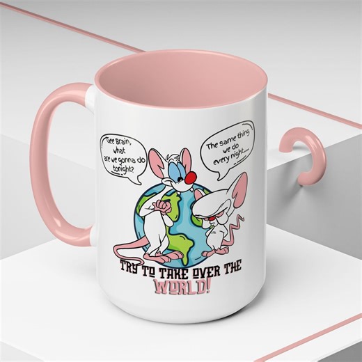 Pinky and the Brain Mug: Animaniacs Cartoon Coffee Cup - Etsy