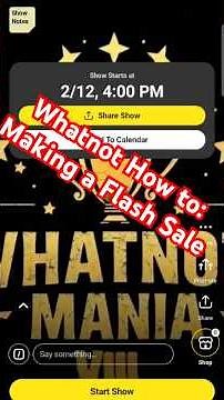 How Do I make a "Flash Sale" on Whatnot? #sale #sell #whatnot