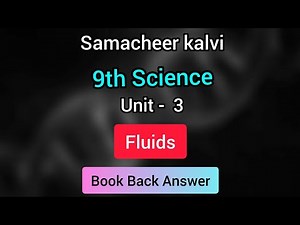 Fluids | Unit 3 | 9th Science | samacheer kalvi