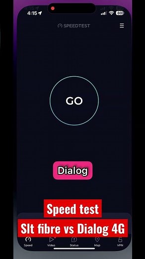 Slt fibre vs Dialog 4G speed test 2023