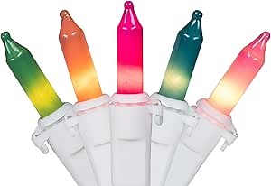 Northlight Pastel Mini Christmas Light Set - Multicolor - 10' White Wire - 50ct