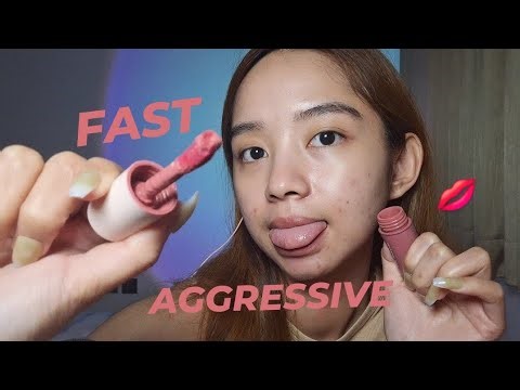 Fast & Aggressive Makeup On You ⚡ Fast Tapping, Clicking & Mouth Sounds
