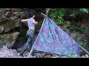 Solo Bushcraft Trip | Take a cool spring bath and enjoy the afternoon in the forest