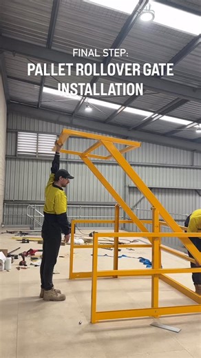 5.2K views · 14 reactions | Installing a pallet rollover gate from @vergesafetybarriers on a custom mezzanine in Wingfield, SA - designed, fabricated and installed by Adelaide Mezzanines #mezzanine #storagesolutions #construction #adelaide #southaustralia #adelaidemezzanine | Adelaide Mezzanines | Facebook