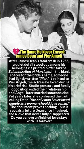 💔 The Name He Never Erased: James Dean and Pier Angeli
