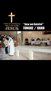 "HOW TO RECEIVE HOLY COMMUNION CORRECTLY" The Consecrated Host may be received either on the tongue or in the hand at the discretion of each Communic. - Roman Missal, #160, U.S. adaptation Receive Communion by making a throne: one hand under the other, ready to receive our great King. - St. Cyril. 4th Century "PAALALA SA PAGTANGGAP NG KOMUNYON" Maaaring tanggapin ang Komunyon sa kamay o kaya naman ay diretso sa bibig. Kapag sa kamay ang pagtanggap, ipating ang kaliwang kamay sa kanang kamay. Mal