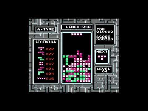 Tetris NES Gameplay - Vintage 8-bit Falling Block Fun