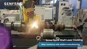 # Laser Cladding for Special-shaped Workpieces # How should you do when cladding large workpiece of irregular shapes? Take spiral shaft as an example. Watch the video below to learn whether we can address this problem well. WhatsApp： 8613031735608 #senfeng #cladding #mobilerobotlasercladding #fiberlaser #claddingsystem #claddingmachine | Jinan Senfeng Laser Technology CO.,LTD.