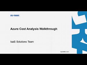 Azure Cost Analysis Walkthrough