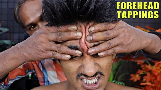 Manoj Master Forehead Tapping#sleep #relax #neckcracking #massage #asmr #bodymassage | Barber Club