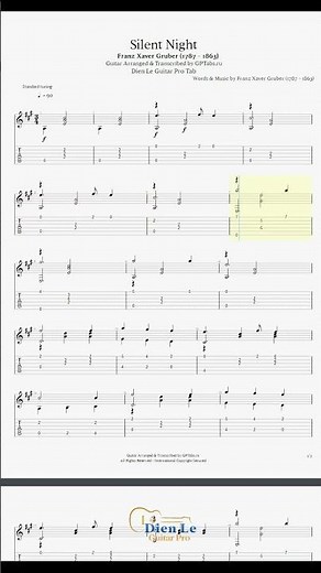 Silent Night (Another Easy Version, Arr for Acoustic Guitar)