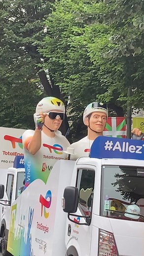 Is there anything better than creepy Tour toys? The caravan is here in full force ahead of the start of Stage 1. #tourdefrance #tdf #procycling #roadcycling #roadbikes | Cyclist