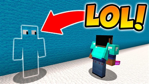 Using invisibility potions in Minecraft hide and seek