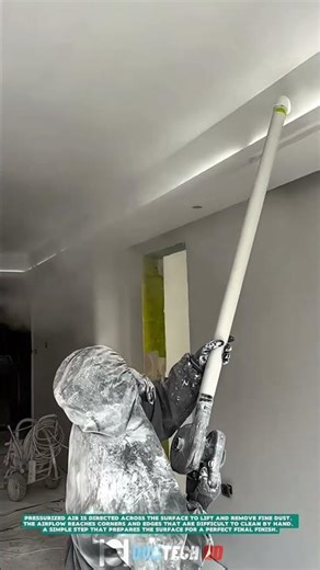 Ceiling Surface Blowing with Industrial Blower – Satisfying jobs and machinery in the world