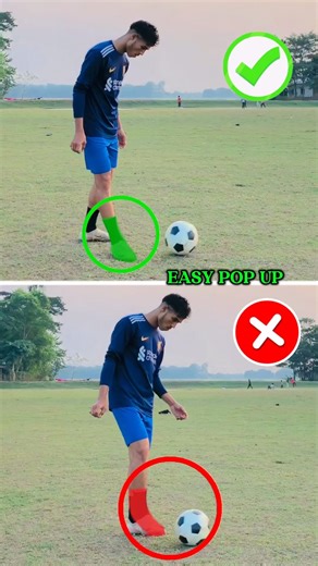 EASY POP UP TUTORIAL ⚽️✅#football #footballskills #soccer #soccerskills