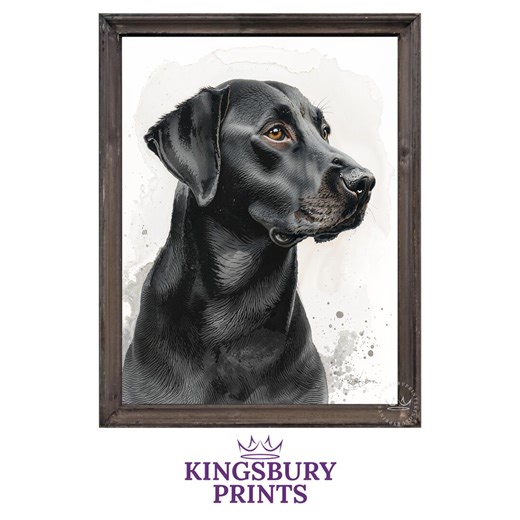 Black Labrador Wall Art Printable, Black Lab Portrait Print, Labrador Dog Art Digital Download - Etsy