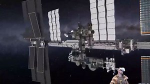 KerbalVR HabTech2 - flying around the ISS in style