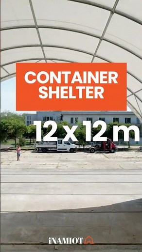 🏗️ 12×12m container roofing as a bale storage hall, warehouse hall #roofing #containershelter #hall