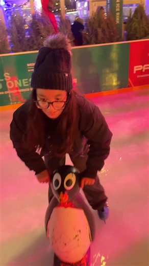 Sofias first time ICE SKATING ⛸️ #shorts