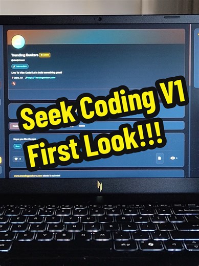 Seek Coding the new home for vibe coders to share your work. If you would like to join drop a LIKE ❤️ to let me know! #community #mobileapps #vibecoding #websites #seekcoding