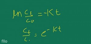 Ct vs t graph for first order reaction pls explain... | Filo