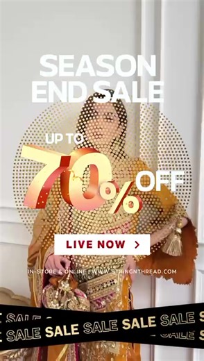 It’s the sale you’ve been waiting for — up to 70% OFF sitewide! #stringnthread #seasonendsale