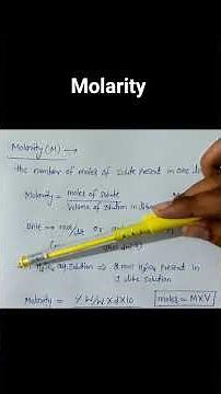 “Molarity in 2 Minutes | Chemistry Basics”