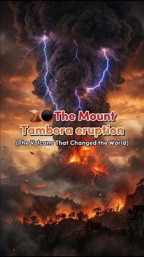 The 1815 Tambora Eruption: The Day That Broke the World 🌋#history #1825eruption