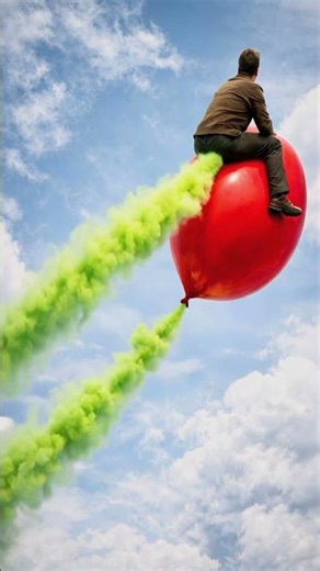 Dual-engine flight activated 🚀💨🎈 #fart #funny #farts #balloon #rocket