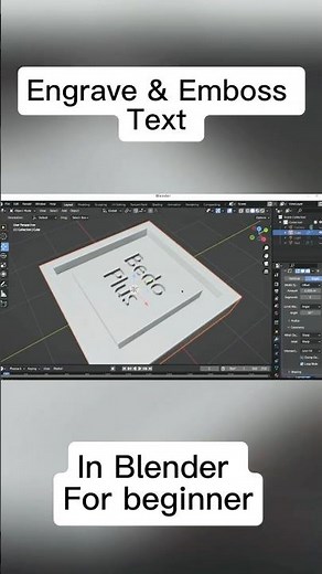Blender 3.5: Engrave & Emboss Text Made Easy!