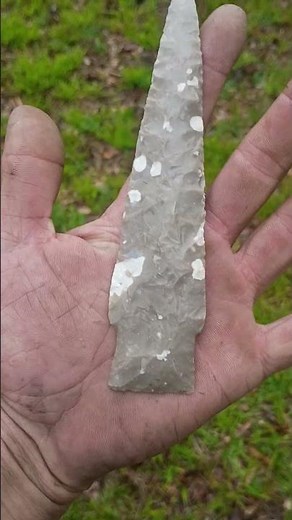 longest point so far. Texas flint knapping.. Belton chert