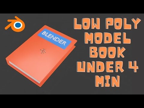 Low Poly Book in Blender Under 4 Minute Tutorial