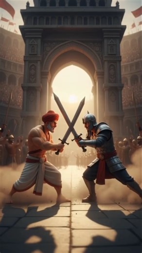 “The Old Blacksmith 🧓⚒️ vs Fierce Warrior 🗡️🔥 | #shorts #youtubeshorts #ai #battle