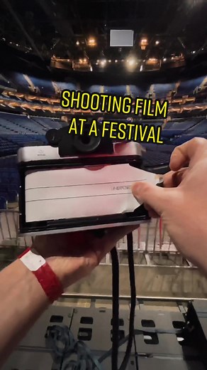 Shooting film photos from the stage at the O2 Arena! 😵 #expiredfilmclub #filmtok #c2c2022 #UARushChallenge #fyp #trending