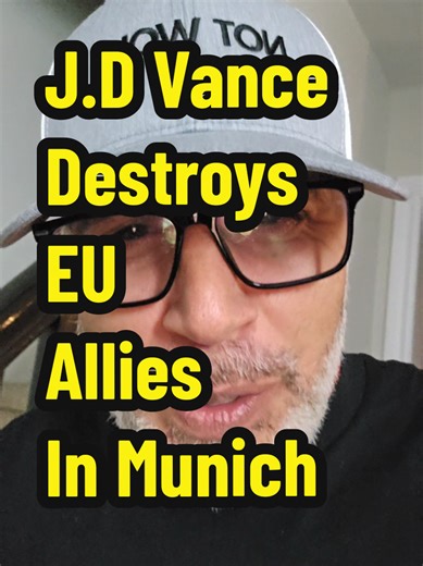 J.D Vance delivered an amazing speech at the Munich Security Conference in Germany. The Vice President was all business. He was straight to the point, and sensational. It left the audience stunned. Don't miss tonight live react. #jdvance #vance #munich #conference #micdrop