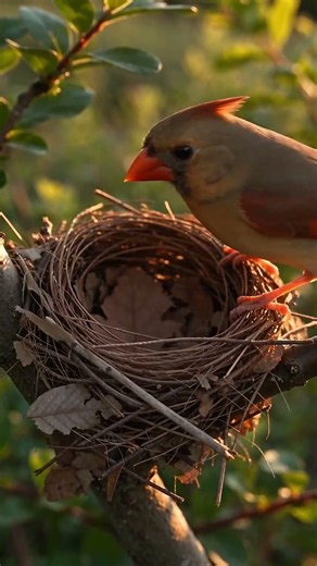 Female Northern Cardinal—nature’s elegant little Architect songbird!🪶 #birds #nature #wildlife