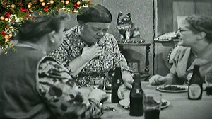 In Coronation Street's first ever Christmas Day episode, Ena and Martha enjoy Minnie's Christmas pudding, until Ena swallows one of the sixpences she's cooked into it..! | Coronation Street