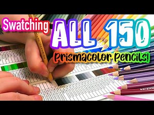 Swatching ALL 150 Prismacolor Premier Pencils!! 🎨 Art Supply Unboxing!