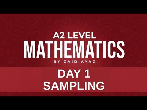 A2 Math 9709 Sampling Lecture 1